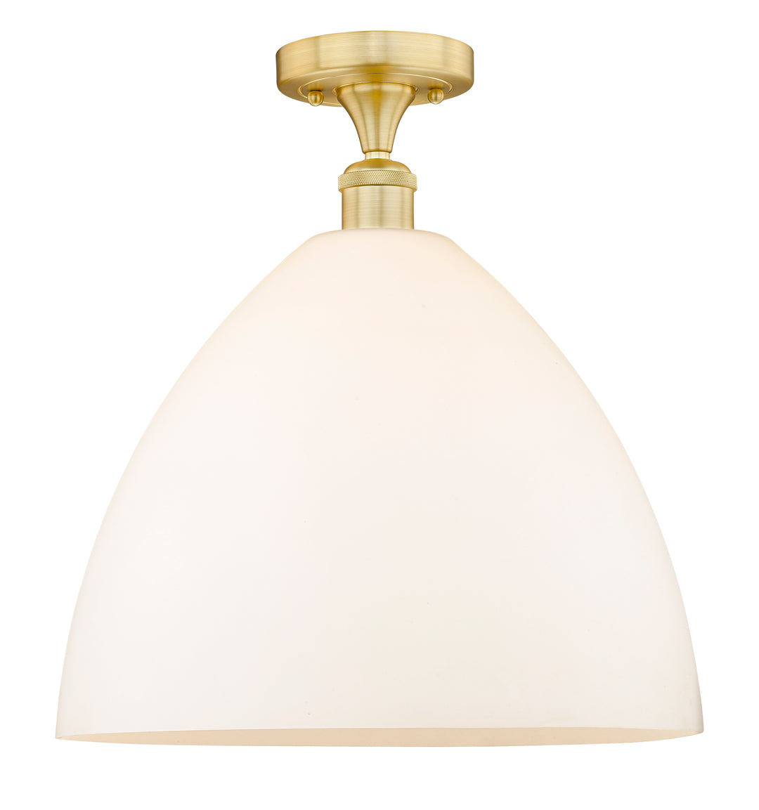 Innovations Lighting Bristol 16" Semi-Flush Mount - Satin Gold Ceiling Semi Flush Mounts Innovations Lighting Matte White ; Glass Type: White  