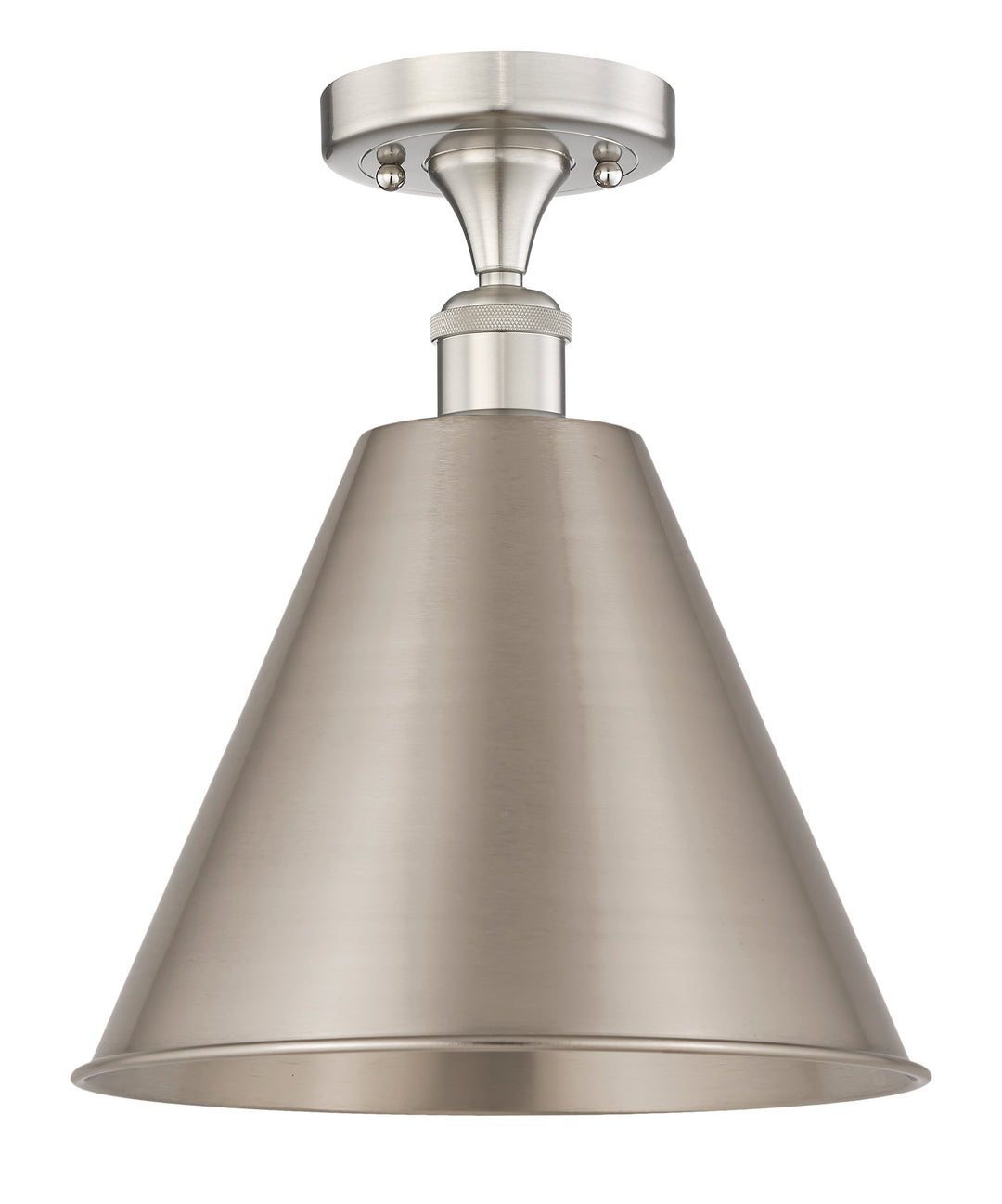 Innovations Lighting Berkshire Metal 12" Semi-Flush Mount - Brushed Satin Nickel Ceiling Semi Flush Mounts Innovations Lighting Default Title  