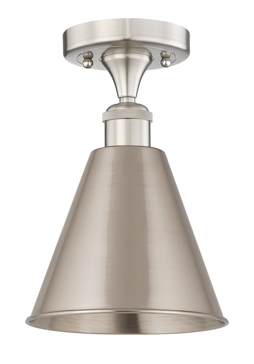 Innovations Lighting Berkshire Metal 8" Semi-Flush Mount - Brushed Satin Nickel Ceiling Semi Flush Mounts Innovations Lighting Default Title  