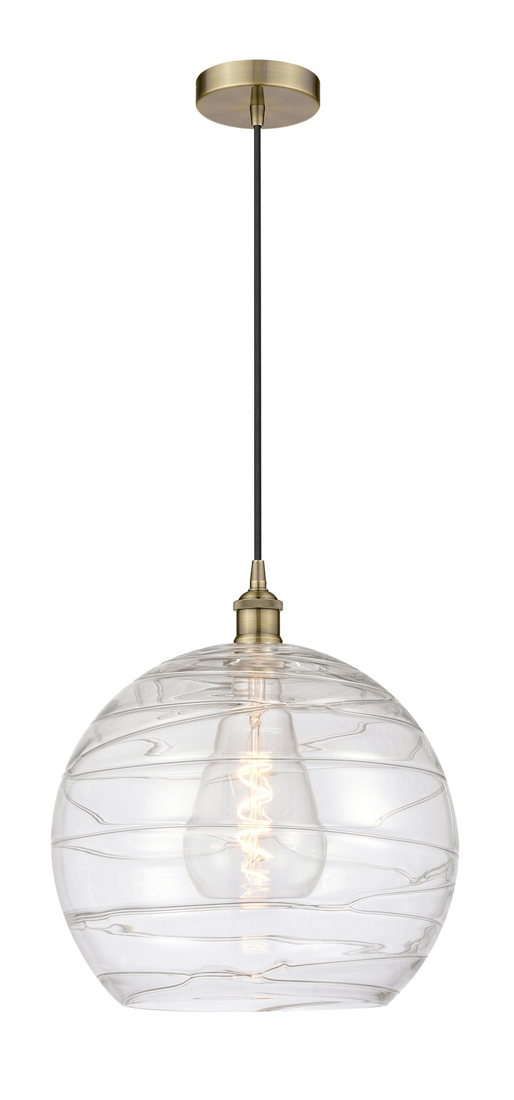 Innovations Lighting Athens Deco Swirl 14" Pendant - Antique Brass Pendants Innovations Lighting   