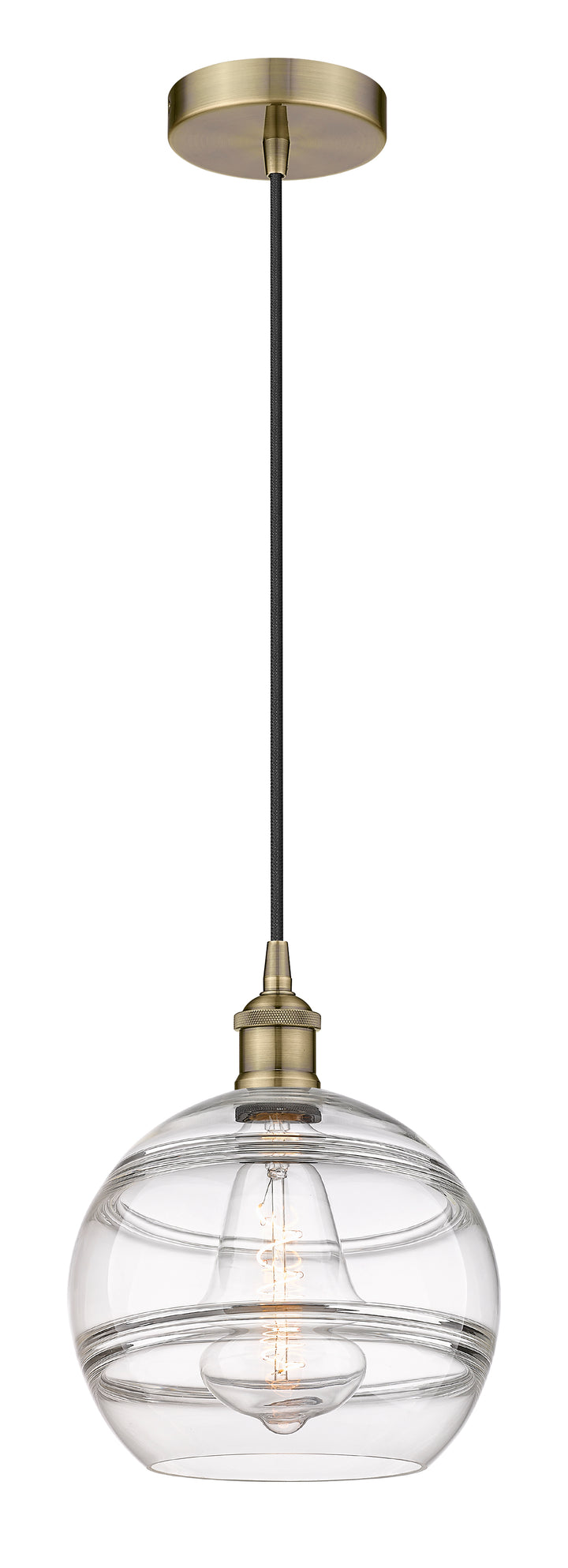 Innovations Lighting Rochester 10" Mini Pendant - Antique Brass Mini-Pendants Innovations Lighting   