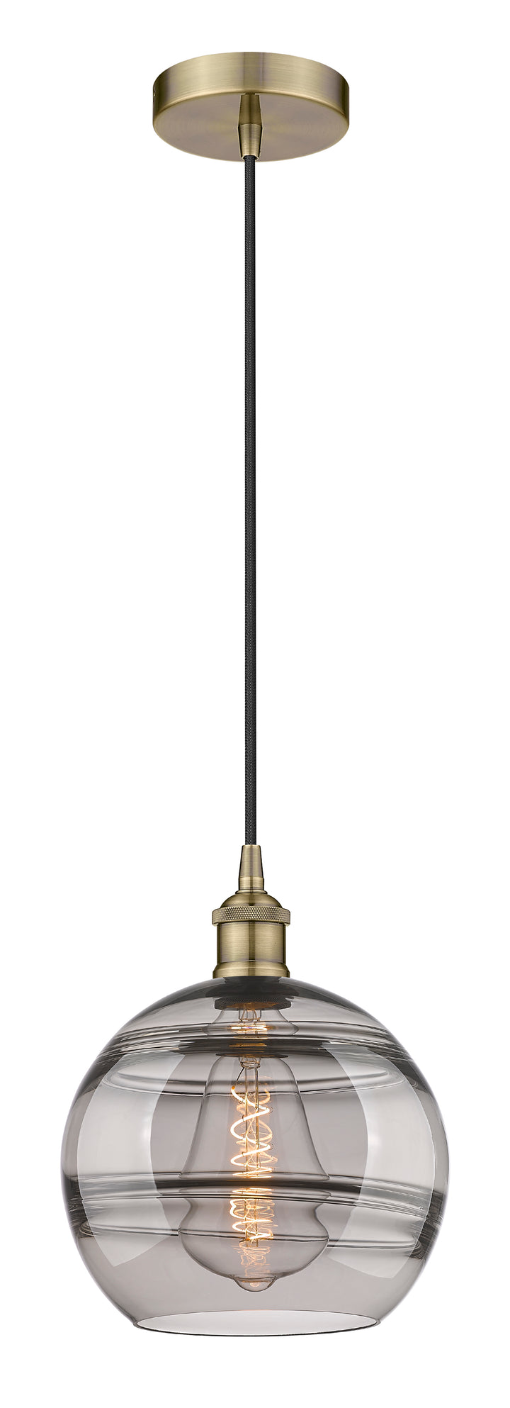 Innovations Lighting Rochester 10" Mini Pendant - Antique Brass Mini-Pendants Innovations Lighting   