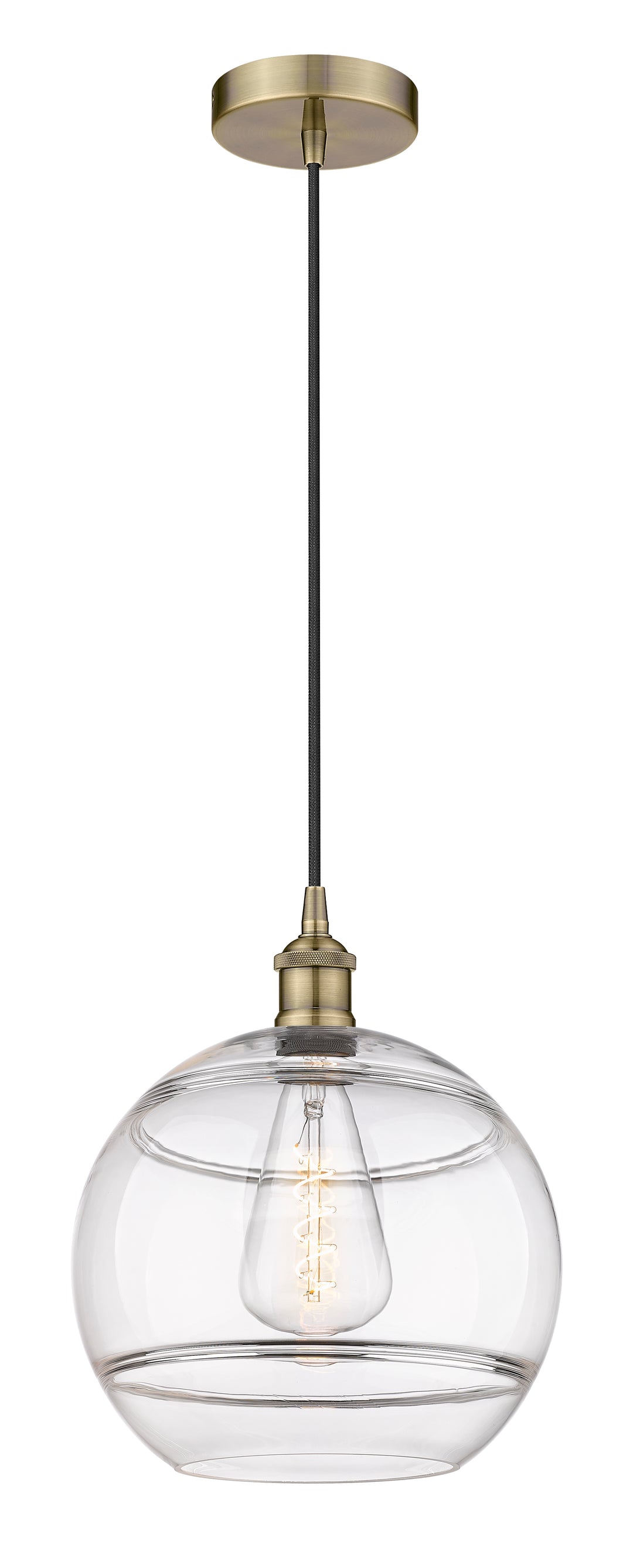 Innovations Lighting Rochester 12" Mini Pendant - Antique Brass