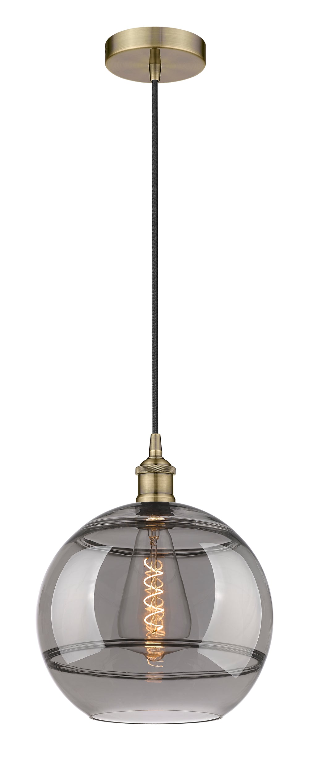 Innovations Lighting Rochester 12" Mini Pendant - Antique Brass