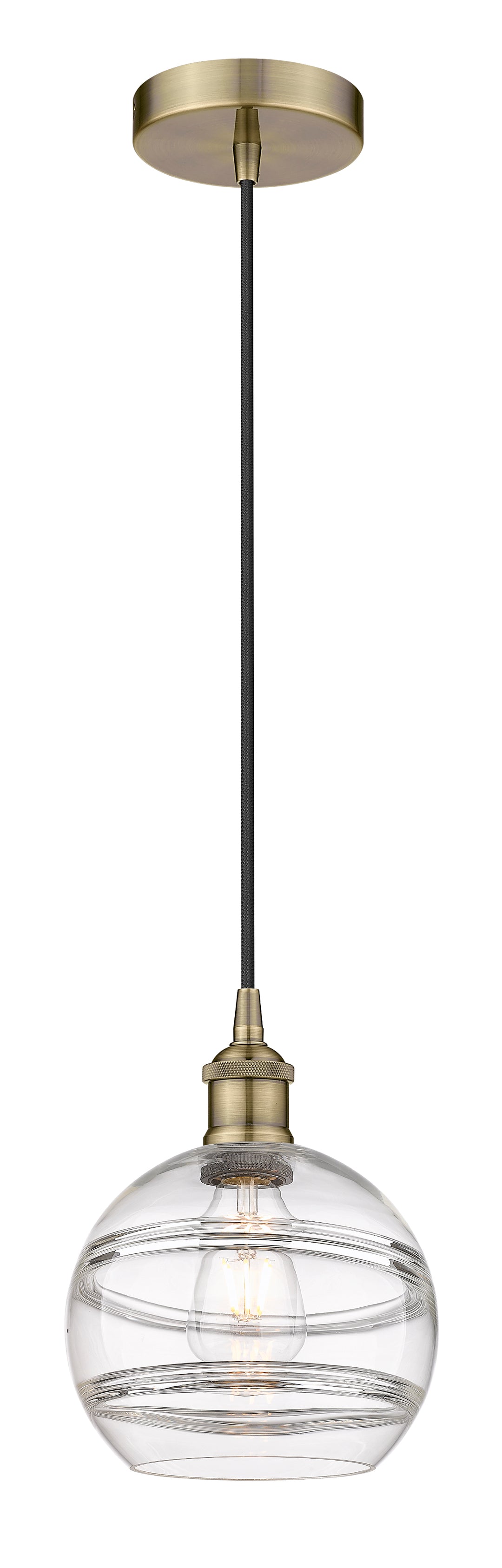 Innovations Lighting Rochester 8" Mini Pendant - Antique Brass