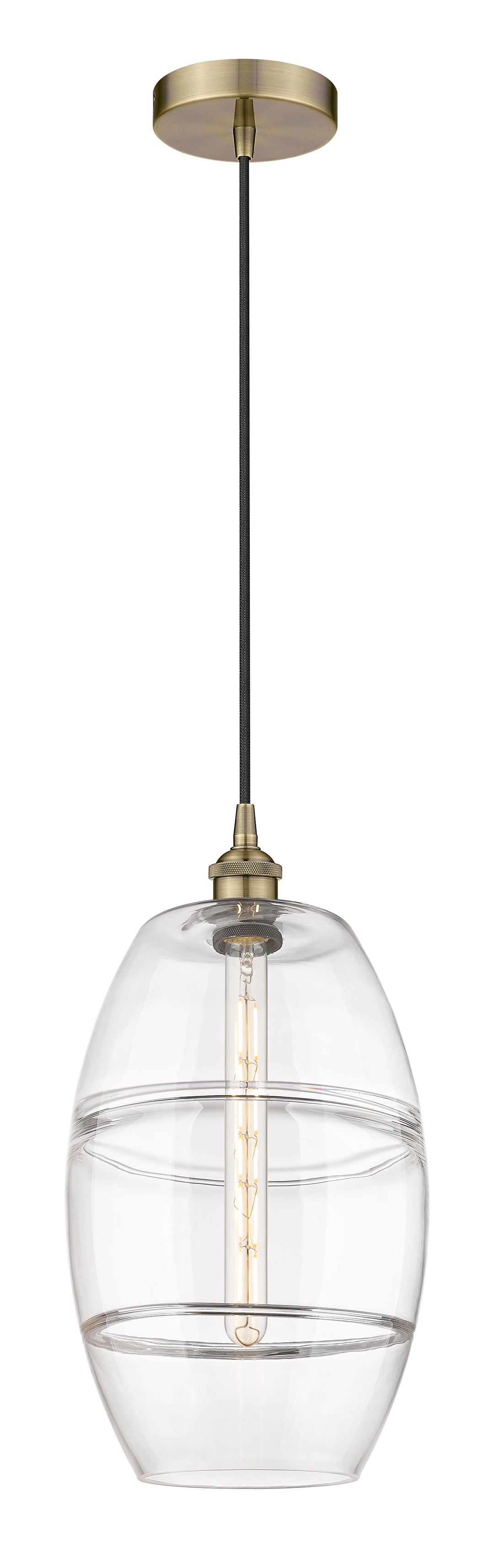 Innovations Lighting Vaz 10" Mini Pendant - Antique Brass Mini-Pendants Innovations Lighting Clear ; Glass Type: Clear  