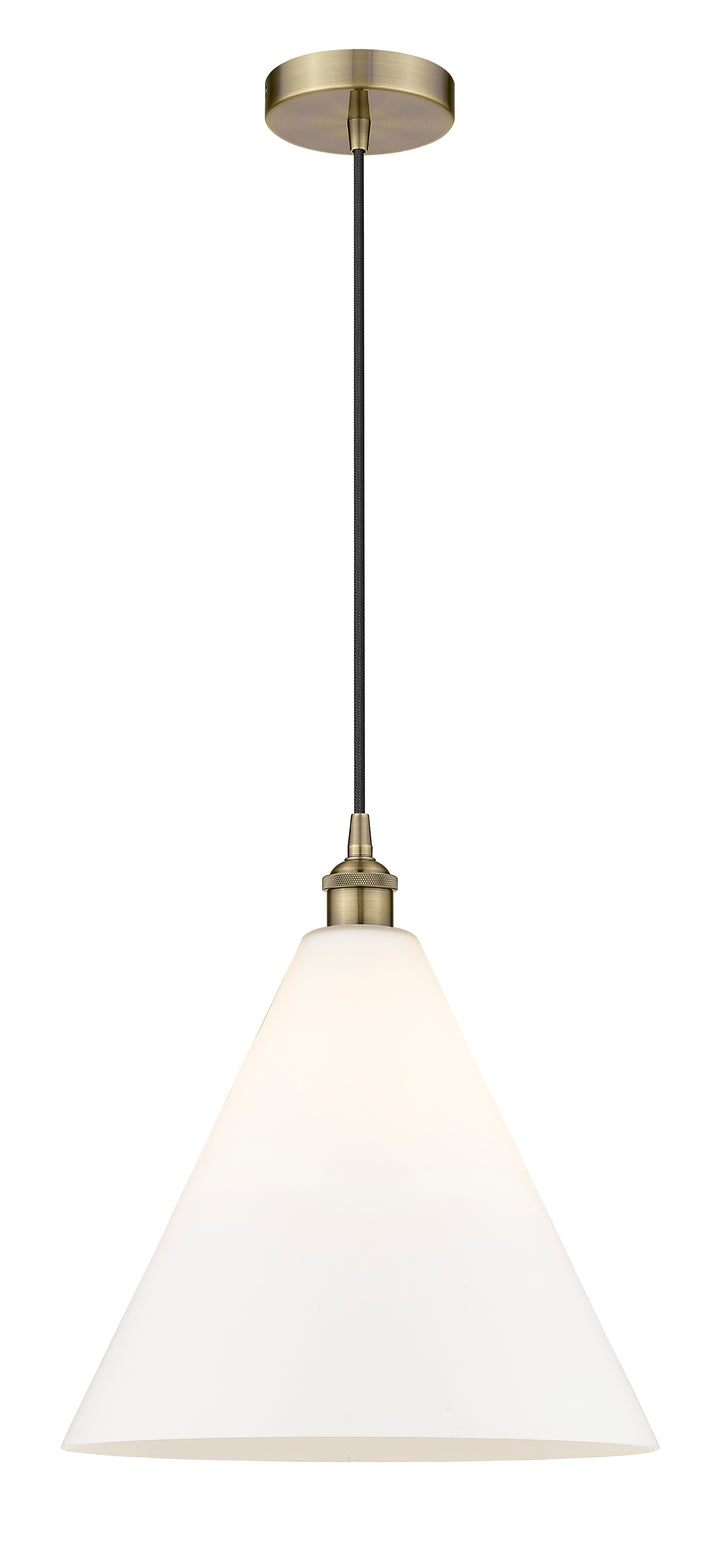 Innovations Lighting Berkshire Glass 16" Pendant - Antique Brass Pendants Innovations Lighting   