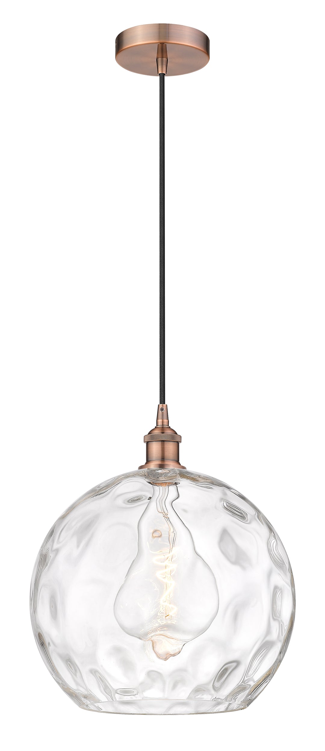 Innovations Lighting Athens Water Glass 14" Pendant - Antique Copper Pendants Innovations Lighting   