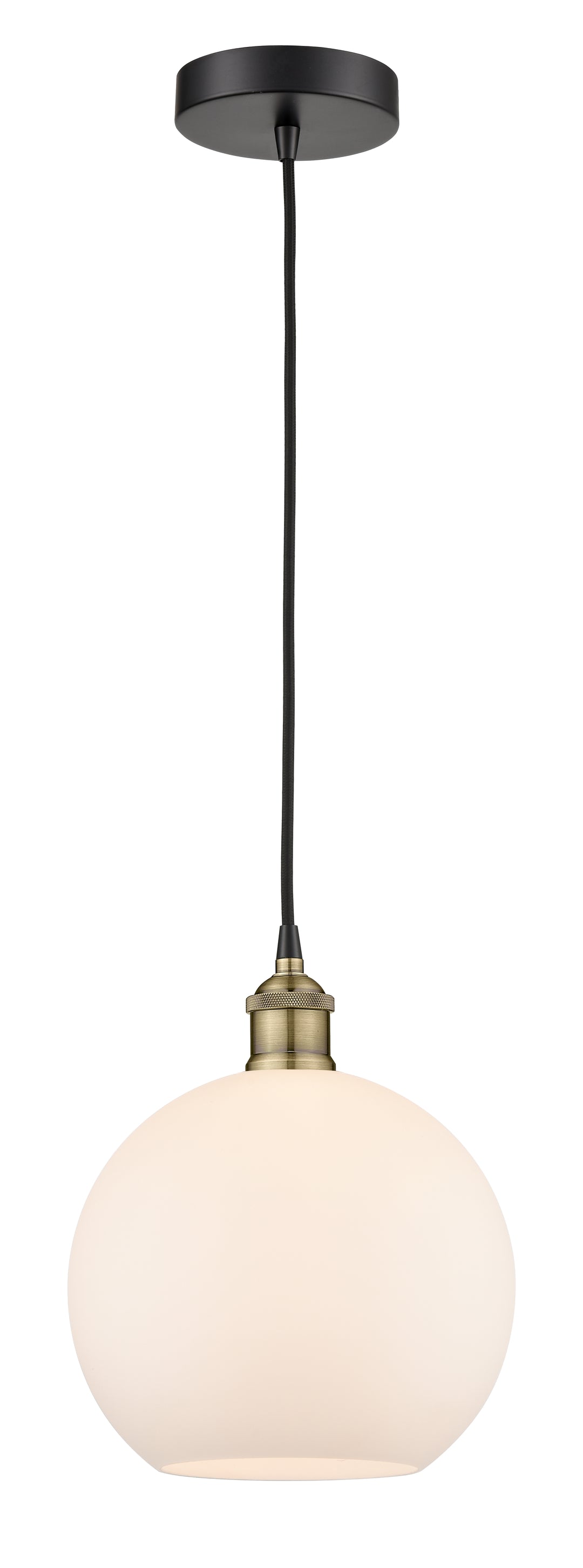 Innovations Lighting Athens 10" Mini Pendant - Black Antique Brass Mini-Pendants Innovations Lighting   