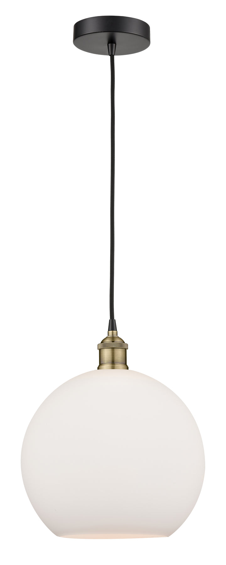 Innovations Lighting Athens 12" Mini Pendant - Black Antique Brass Mini-Pendants Innovations Lighting   