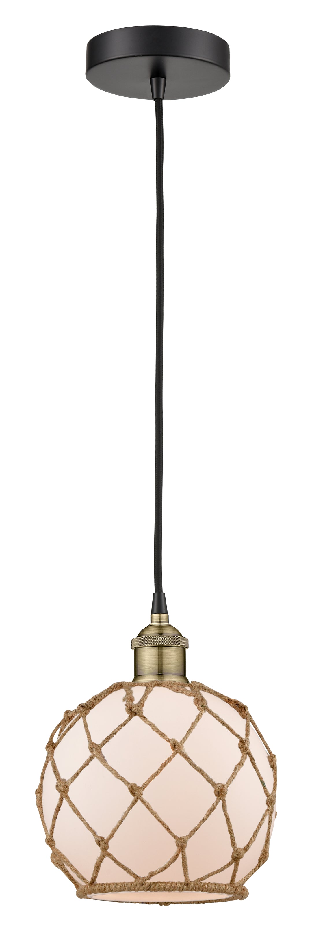 Innovations Lighting Edison 8" Mini Pendant - Black Antique Brass