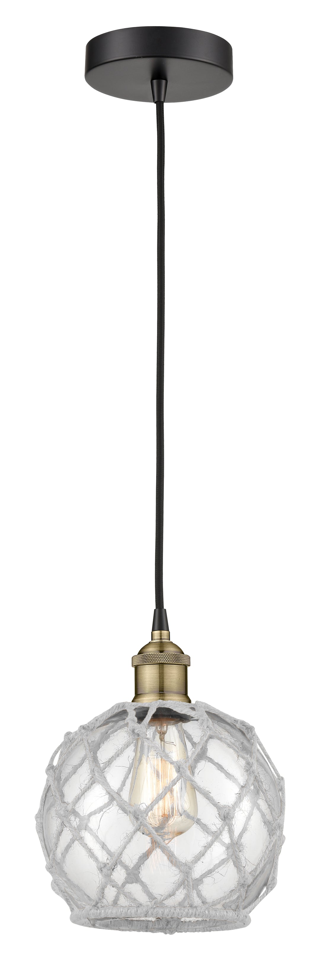 Innovations Lighting Edison 8" Mini Pendant - Black Antique Brass