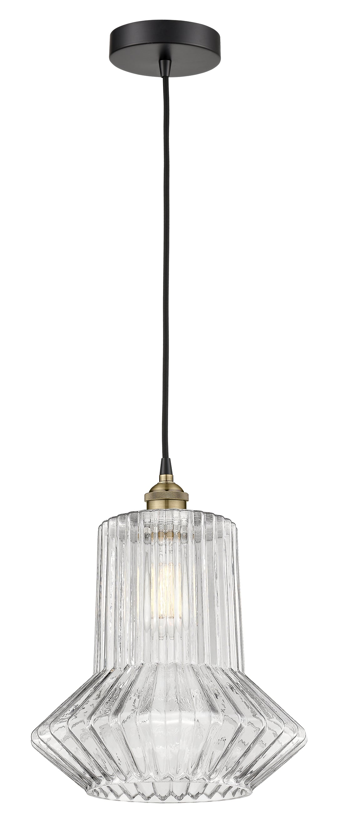 Innovations Lighting Springwater 12" Mini Pendant - Black Antique Brass Mini-Pendants Innovations Lighting   