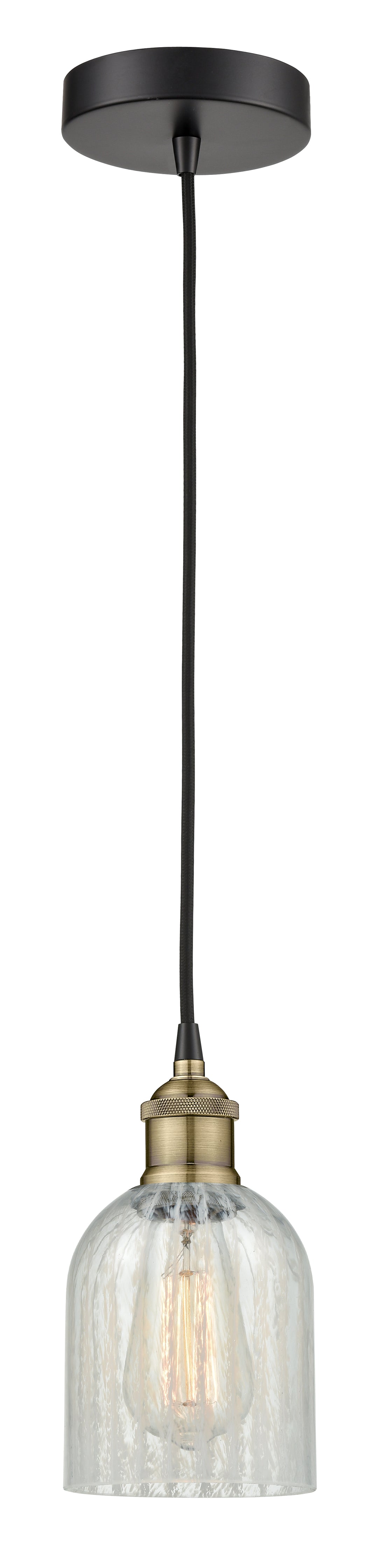 Innovations Lighting Caledonia 5" Mini Pendant - Black Antique Brass Mini-Pendants Innovations Lighting   