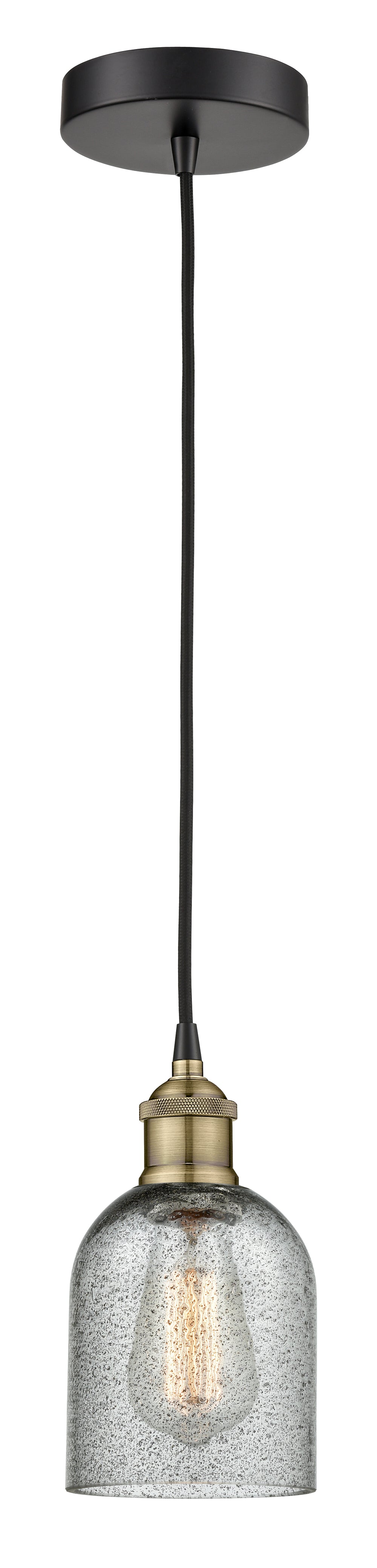 Innovations Lighting Caledonia 5" Mini Pendant - Black Antique Brass Mini-Pendants Innovations Lighting   