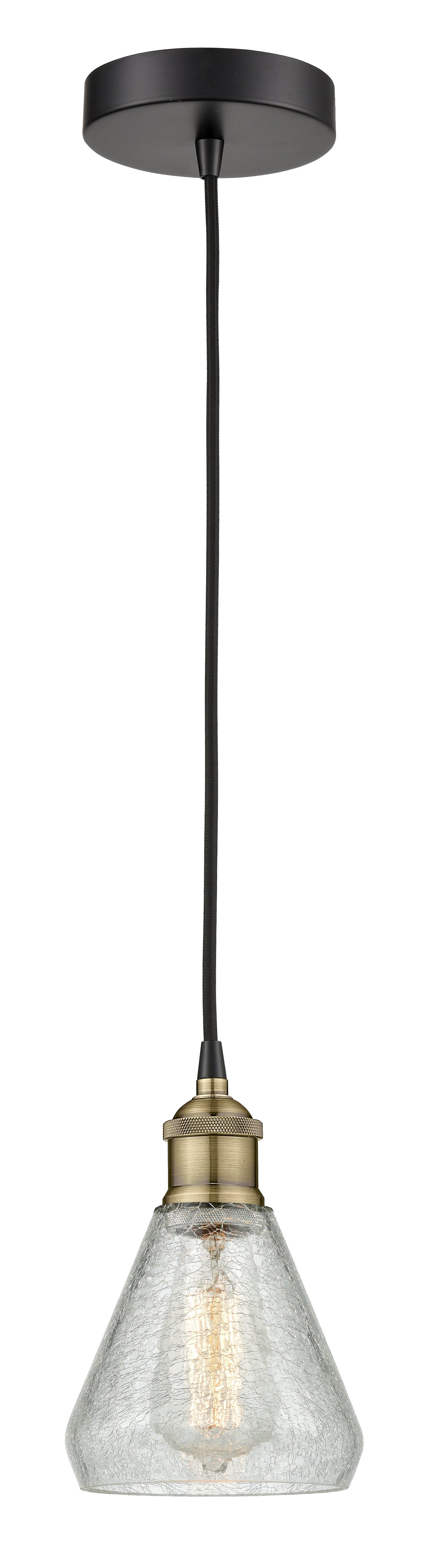 Innovations Lighting Conesus 6" Mini Pendant - Black Antique Brass Mini-Pendants Innovations Lighting   