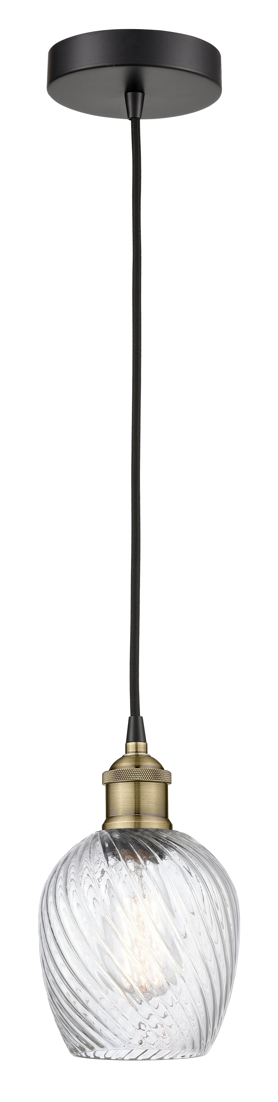 Innovations Lighting Salina 6" Mini Pendant - Black Antique Brass