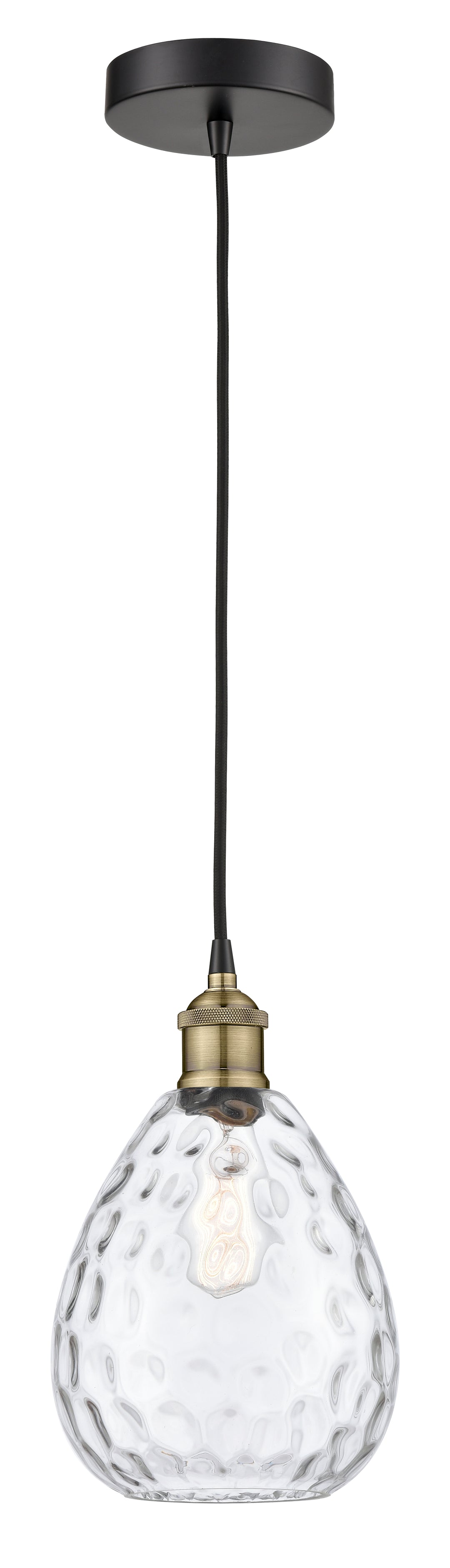 Innovations Lighting Waverly 8" Mini Pendant - Black Antique Brass Mini-Pendants Innovations Lighting   