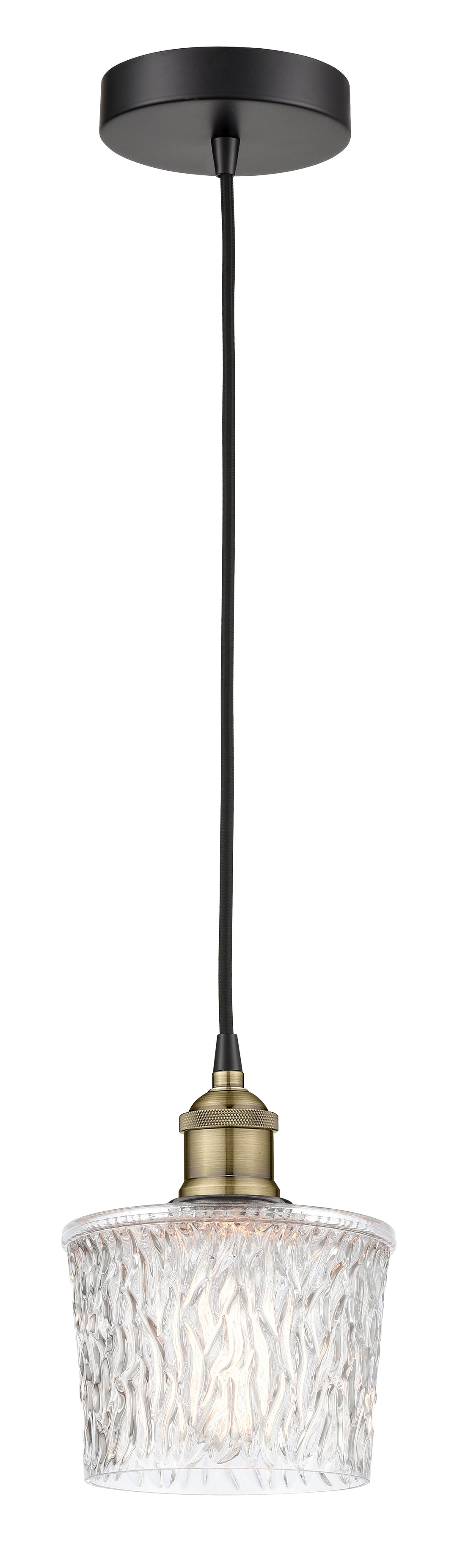 Innovations Lighting Niagara 6.5" Mini Pendant - Black Antique Brass Mini-Pendants Innovations Lighting   