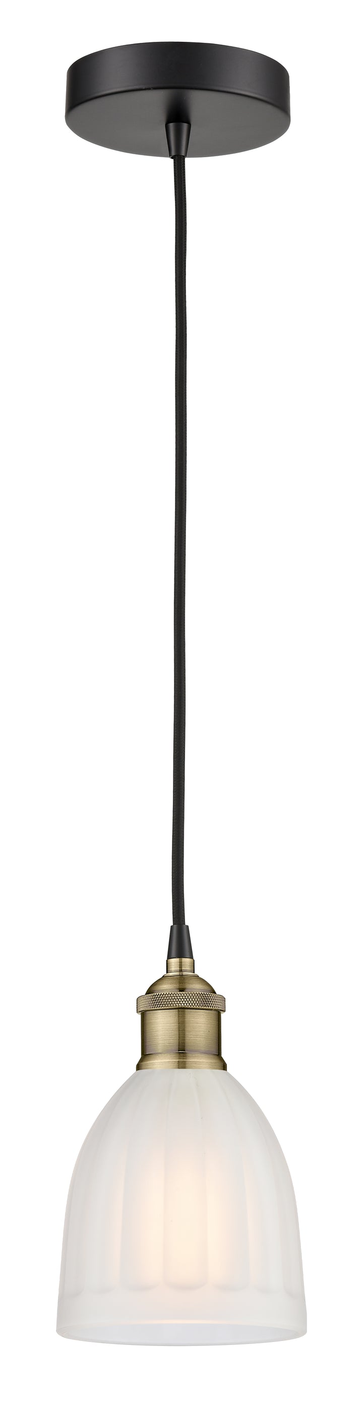 Innovations Lighting Brookfield 6" Mini Pendant - Black Antique Brass Mini-Pendants Innovations Lighting   