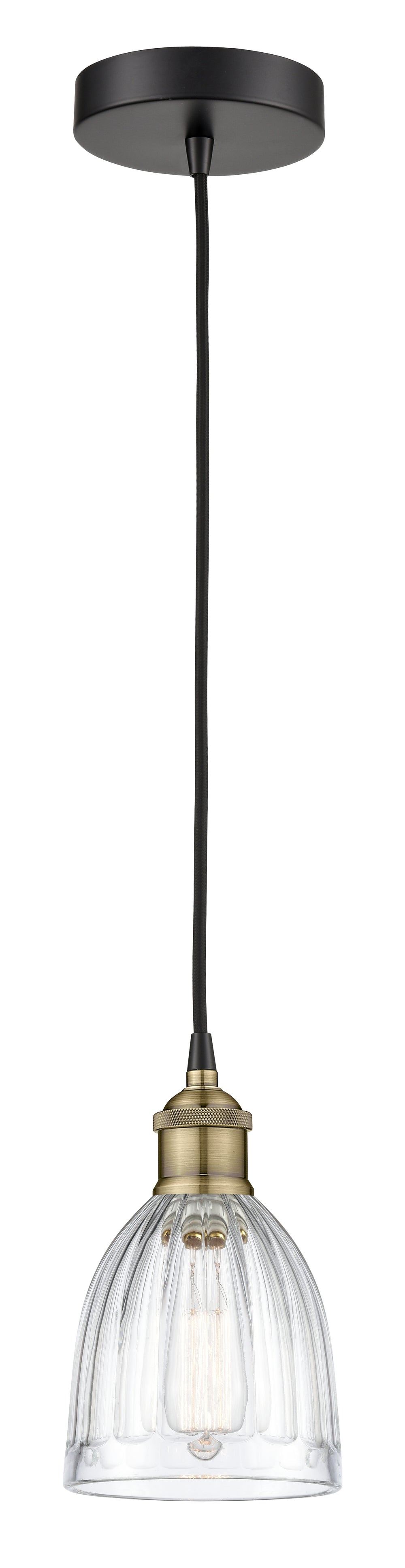 Innovations Lighting Brookfield 6" Mini Pendant - Black Antique Brass