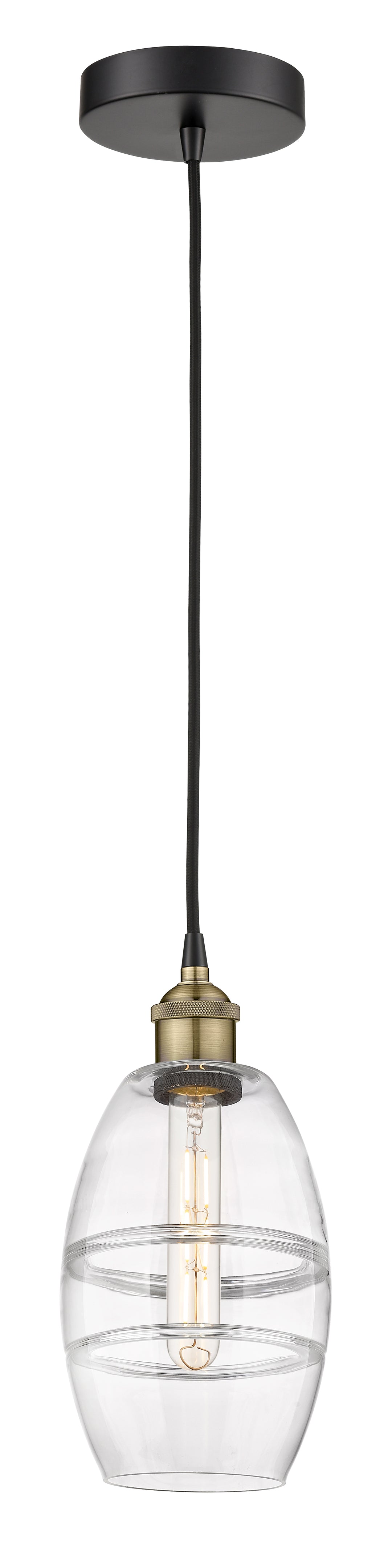 Innovations Lighting Vaz 6" Mini Pendant - Black Antique Brass Mini-Pendants Innovations Lighting   