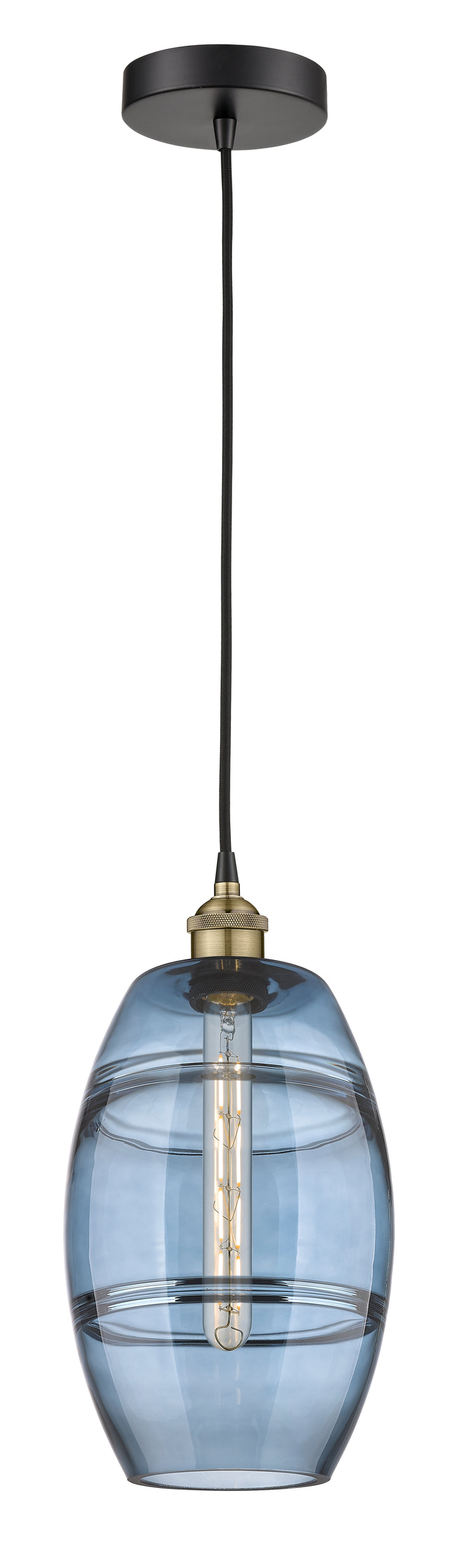 Innovations Lighting Vaz 8" Mini Pendant - Black Antique Brass Mini-Pendants Innovations Lighting   