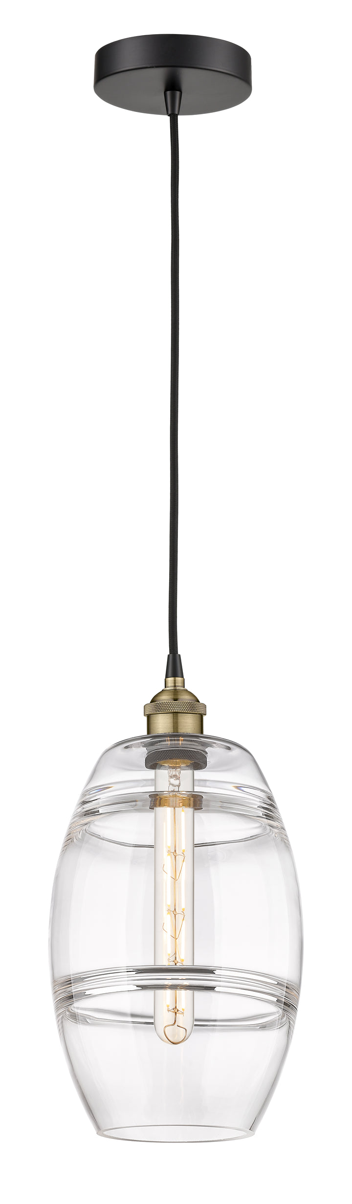 Innovations Lighting Vaz 8" Mini Pendant - Black Antique Brass Mini-Pendants Innovations Lighting   