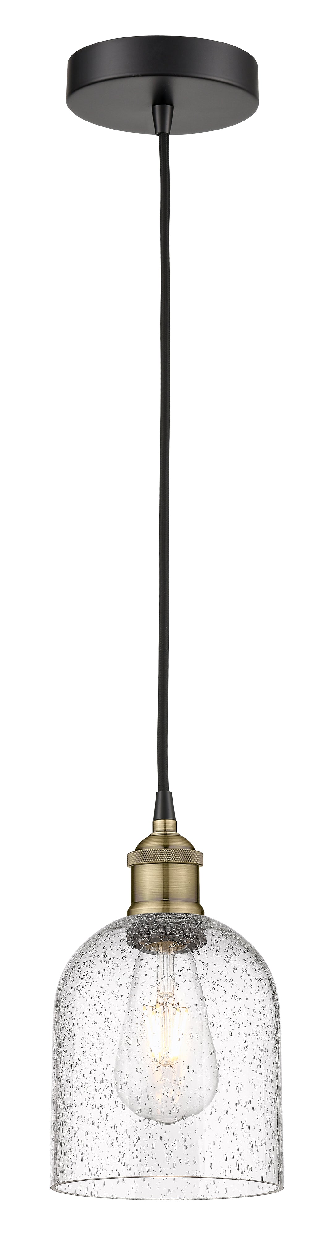 Innovations Lighting Bella 6" Mini Pendant - Black Antique Brass Mini-Pendants Innovations Lighting   