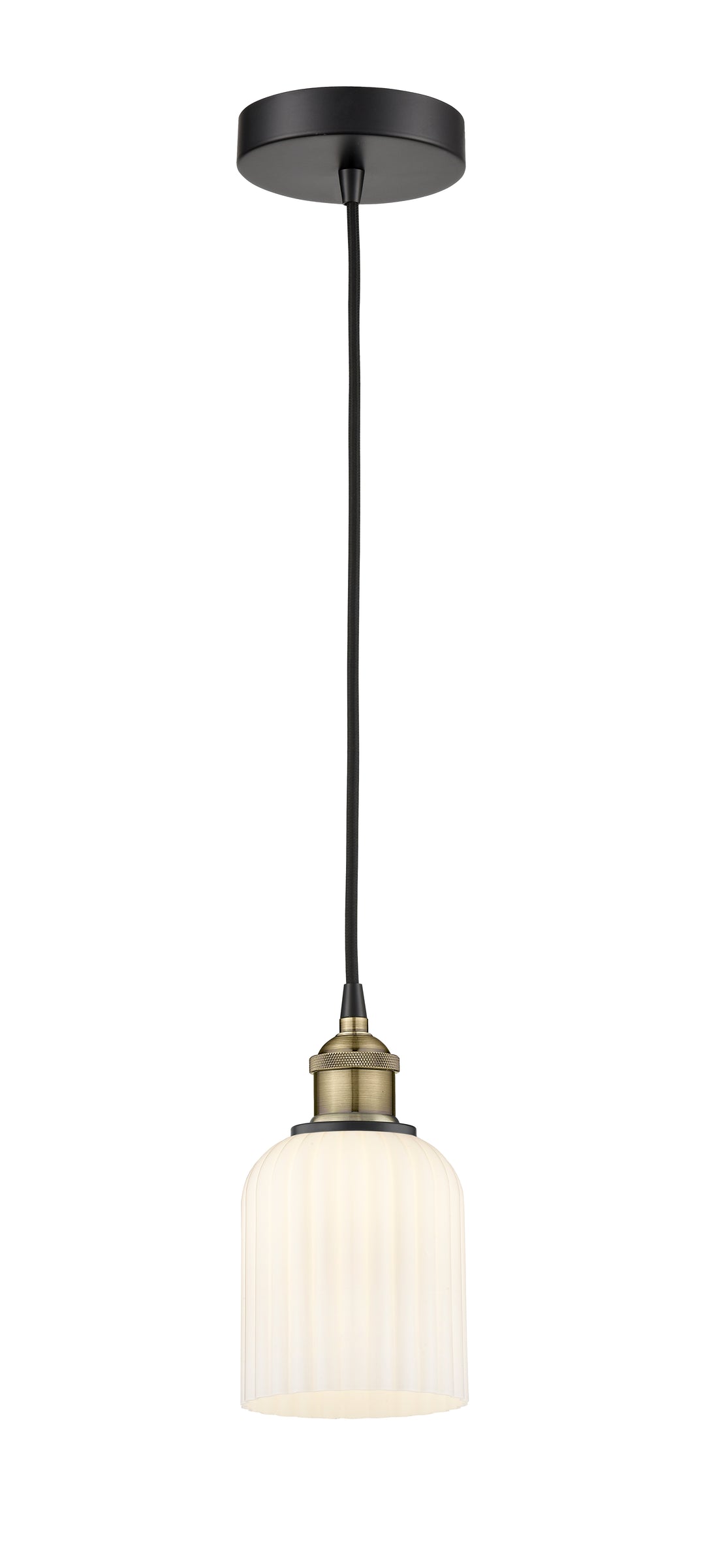 Innovations Lighting Bridal Veil 5" Mini Pendant - Black Antique Brass Mini-Pendants Innovations Lighting   