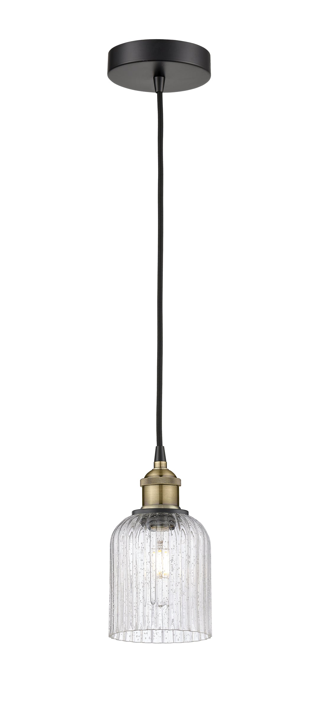 Innovations Lighting Bridal Veil 5" Mini Pendant - Black Antique Brass Mini-Pendants Innovations Lighting   