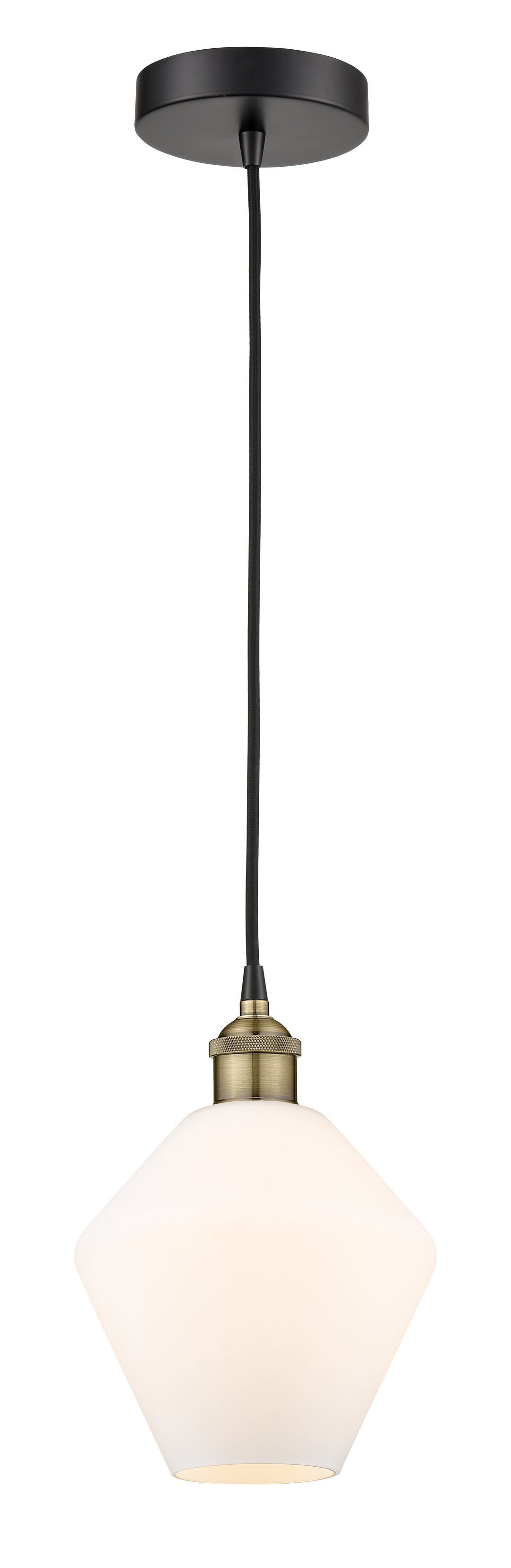 Innovations Lighting Cindyrella 8" Mini Pendant - Black Antique Brass Mini-Pendants Innovations Lighting   