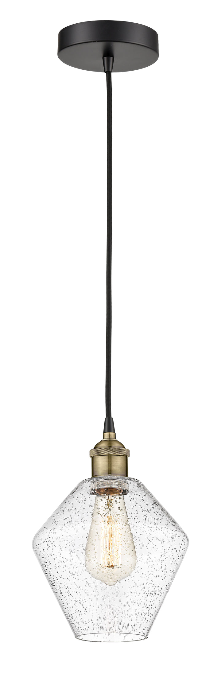 Innovations Lighting Cindyrella 8" Mini Pendant - Black Antique Brass Mini-Pendants Innovations Lighting   