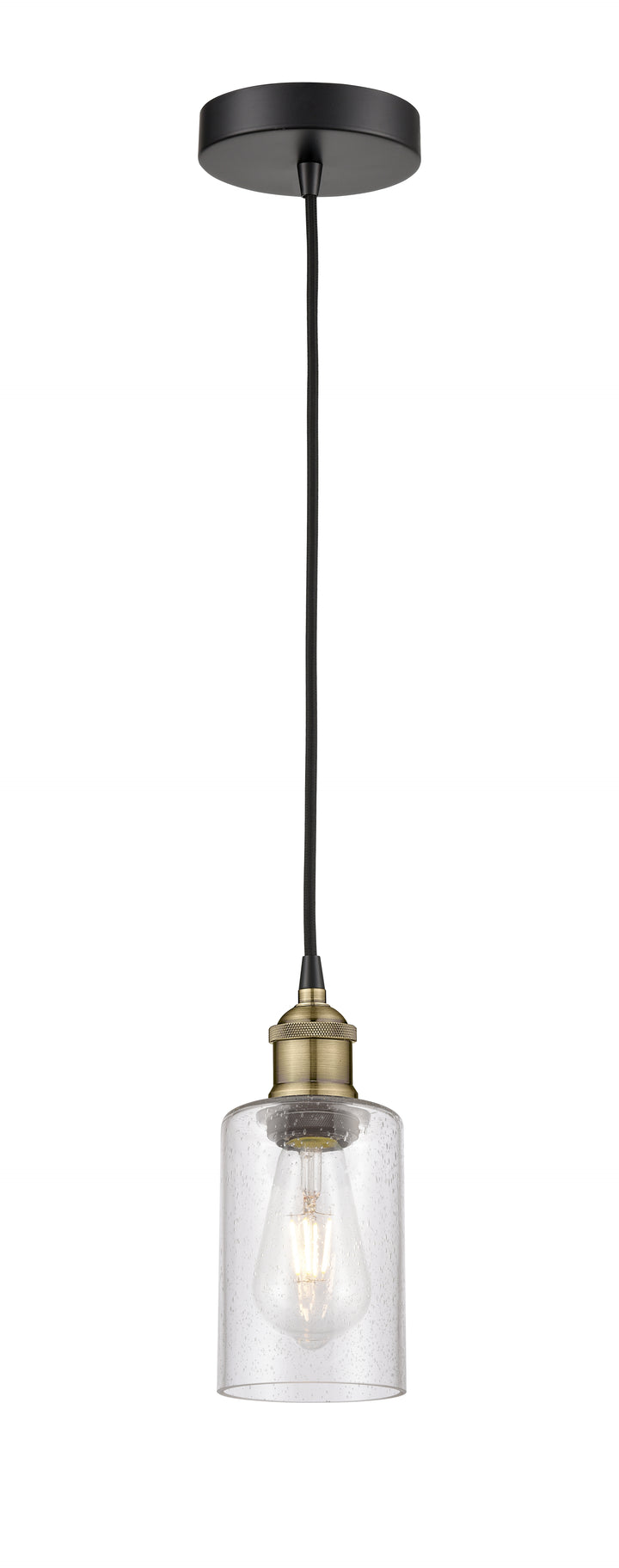 Innovations Lighting Clymer 4" Mini Pendant - Black Antique Brass Mini-Pendants Innovations Lighting   