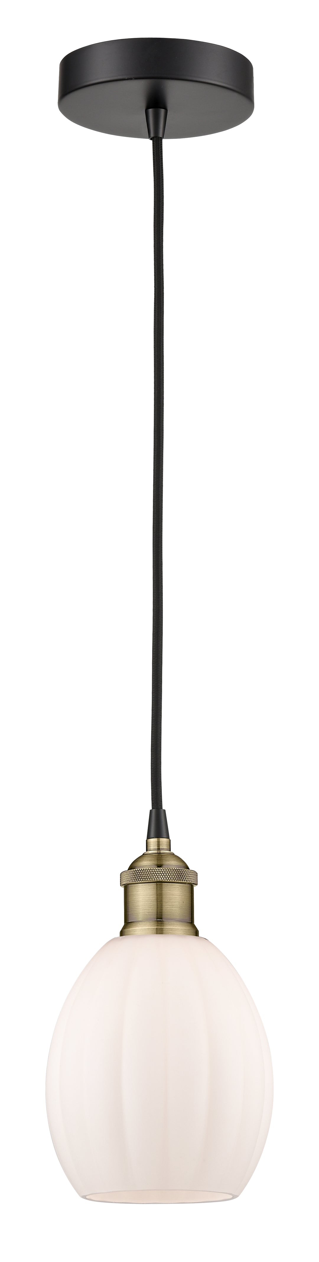 Innovations Lighting Eaton 5.5" Mini Pendant - Black Antique Brass Mini-Pendants Innovations Lighting   