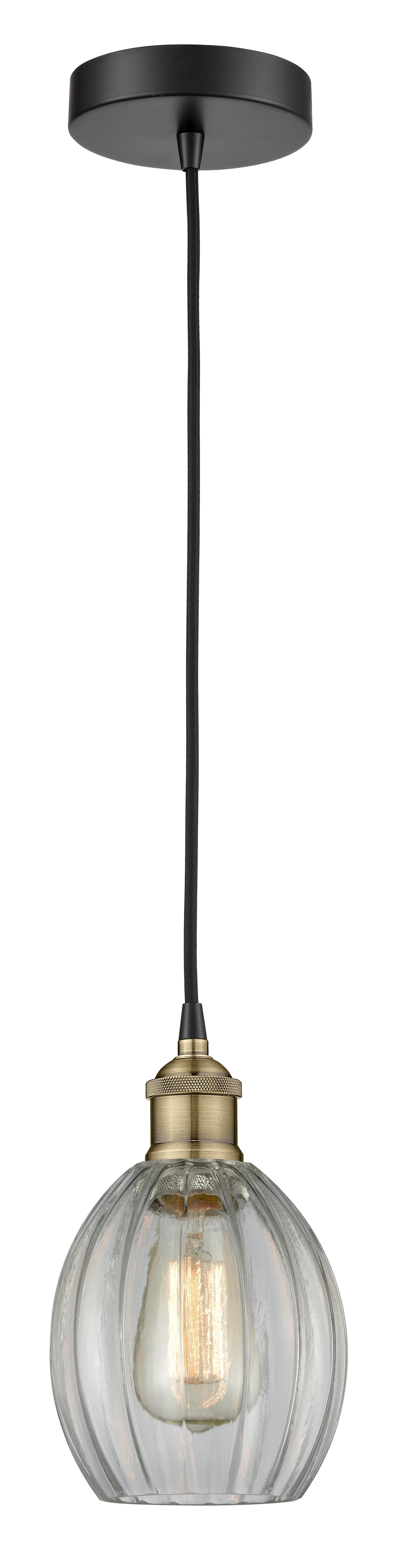 Innovations Lighting Eaton 5.5" Mini Pendant - Black Antique Brass Mini-Pendants Innovations Lighting   