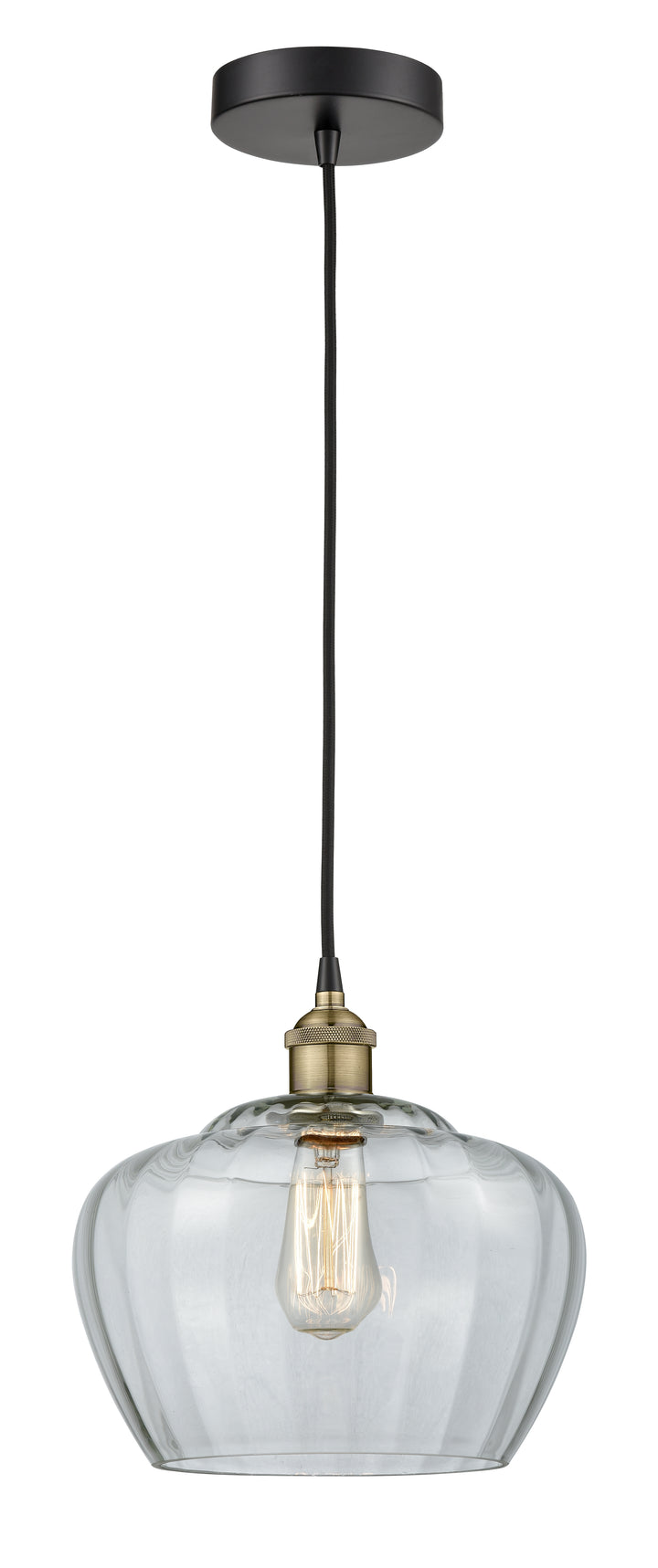 Innovations Lighting Fenton 11" Mini Pendant - Black Antique Brass