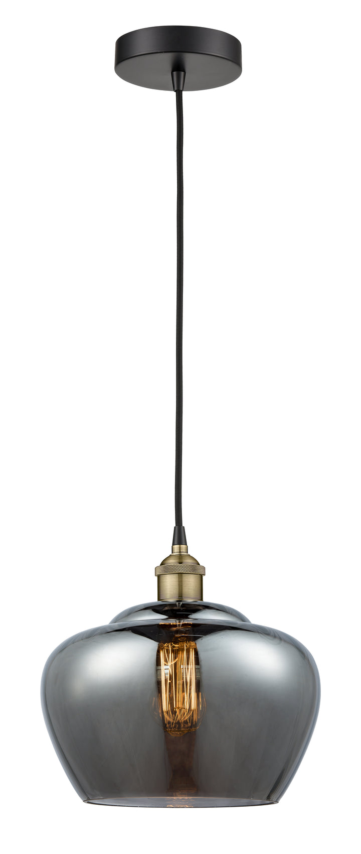 Innovations Lighting Fenton 11" Mini Pendant - Black Antique Brass