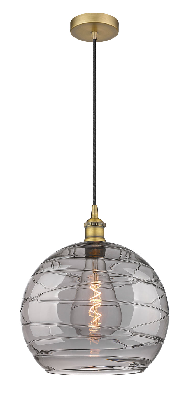 Innovations Lighting Athens Deco Swirl 14" Pendant - Brushed Brass Pendants Innovations Lighting   