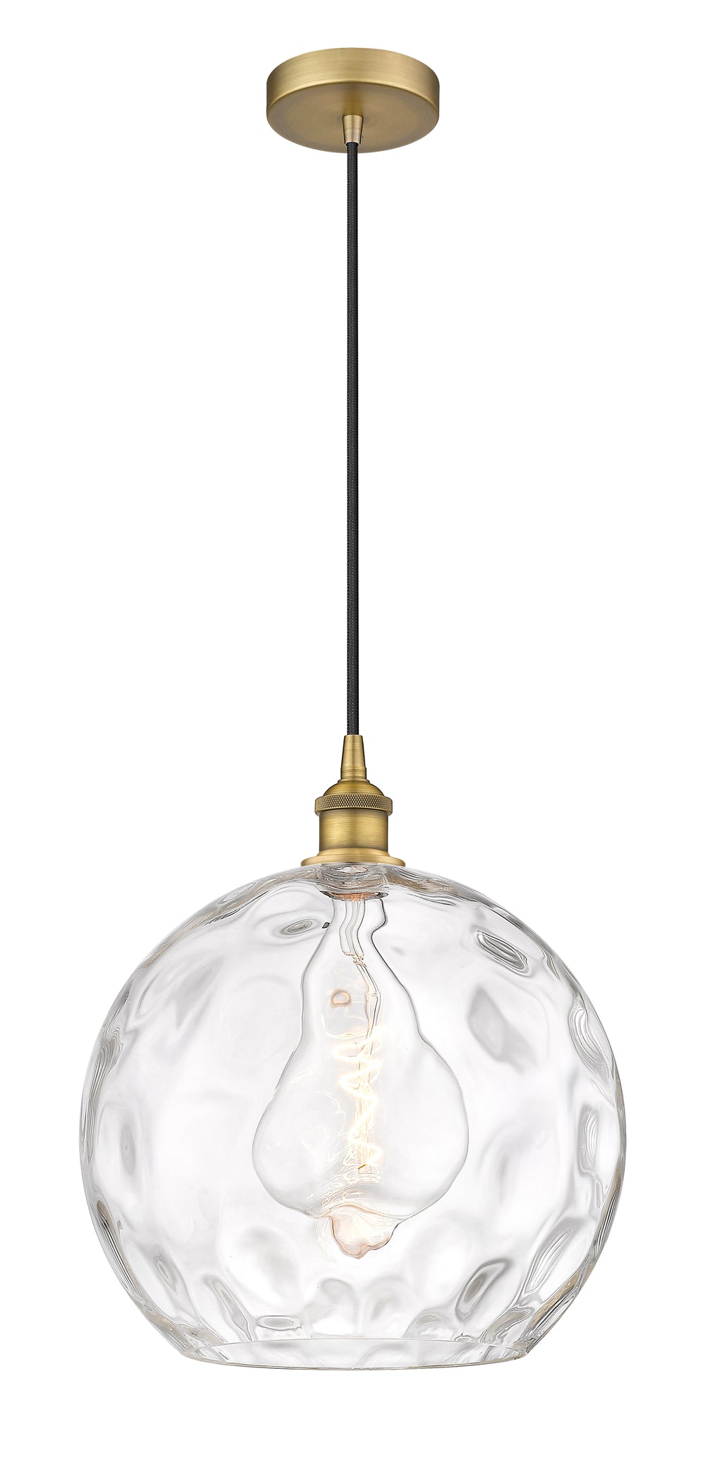 Innovations Lighting Athens Water Glass 14" Pendant - Brushed Brass Pendants Innovations Lighting   