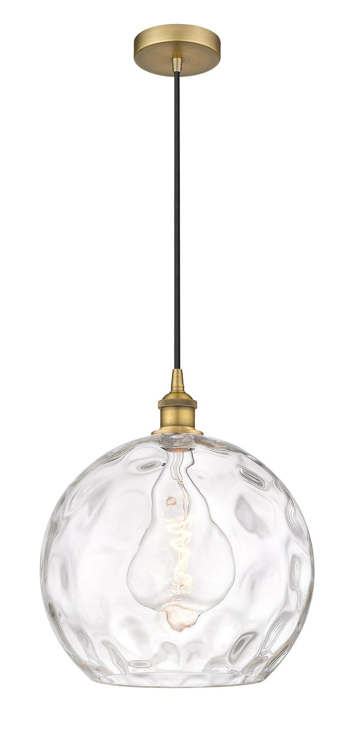 Innovations Lighting Athens Water Glass 14" Pendant - Brushed Brass Pendants Innovations Lighting   