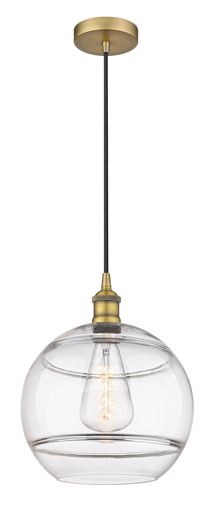 Innovations Lighting Rochester 12" Mini Pendant - Brushed Brass Mini-Pendants Innovations Lighting   