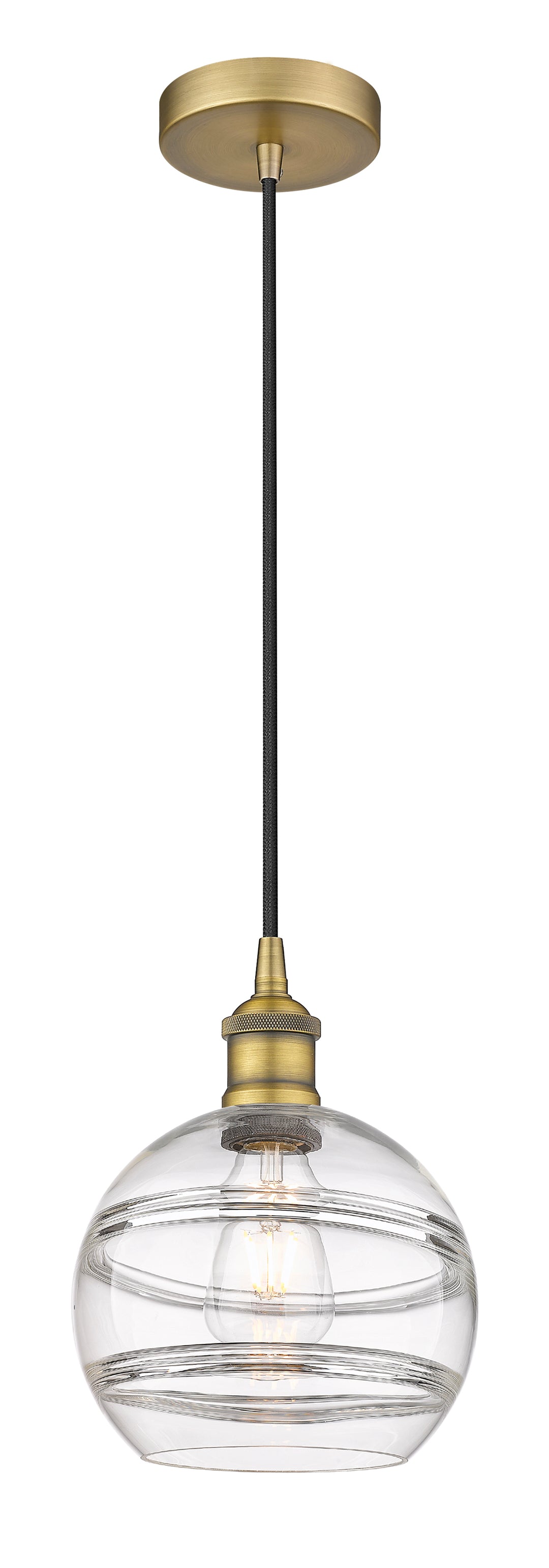 Innovations Lighting Rochester 8" Mini Pendant - Brushed Brass Mini-Pendants Innovations Lighting   