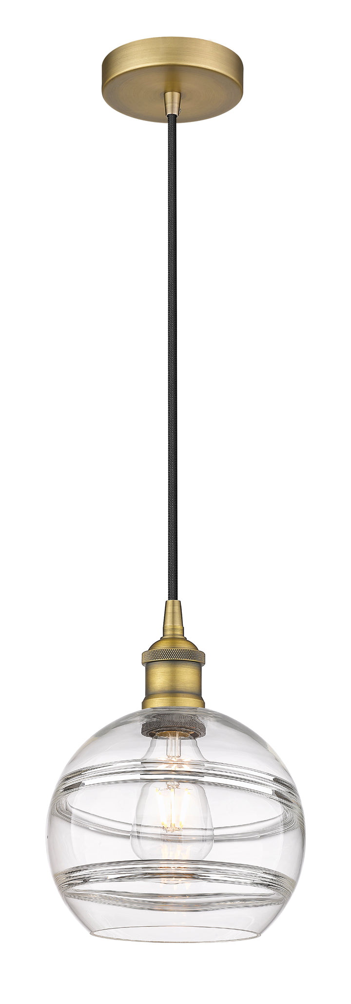 Innovations Lighting Rochester 8" Mini Pendant - Brushed Brass Mini-Pendants Innovations Lighting   