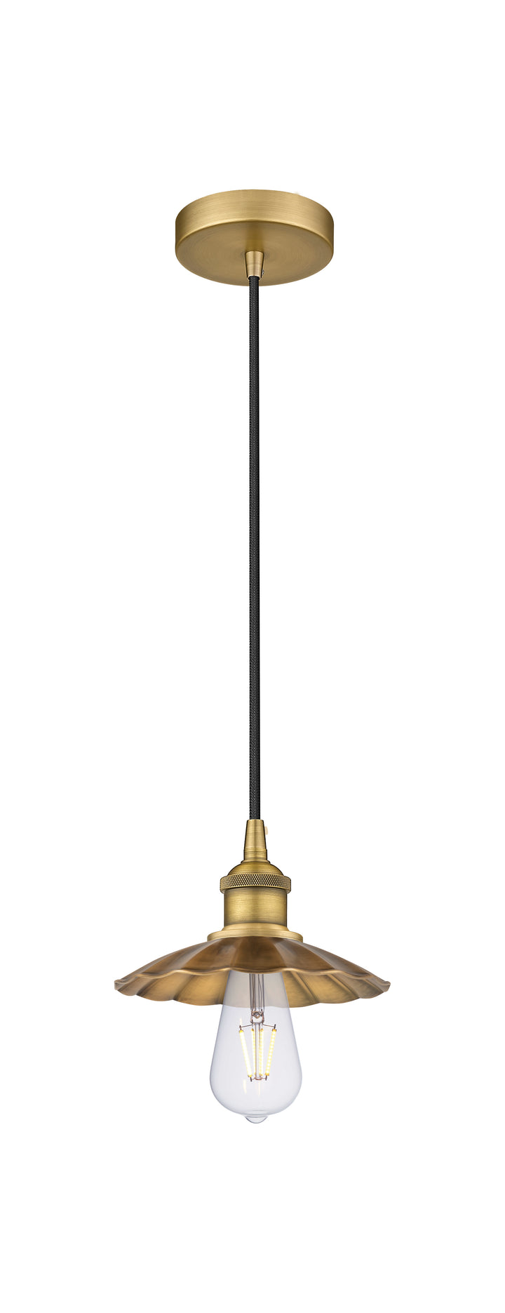 Innovations Lighting Scallop 7.5" Mini Pendant - Brushed Brass Mini-Pendants Innovations Lighting Default Title  