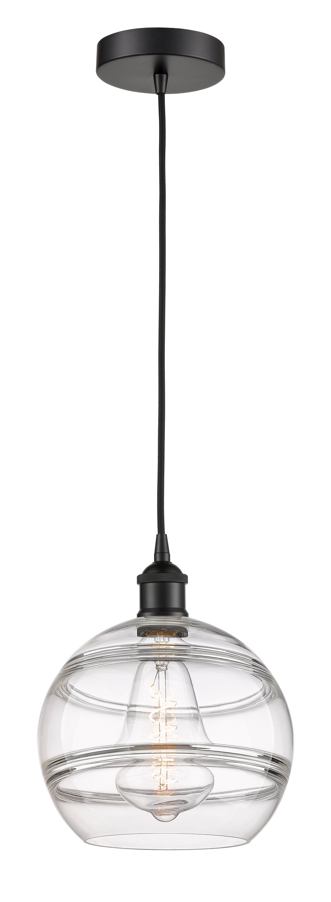 Innovations Lighting Rochester 10" Mini Pendant - Matte Black Mini-Pendants Innovations Lighting   