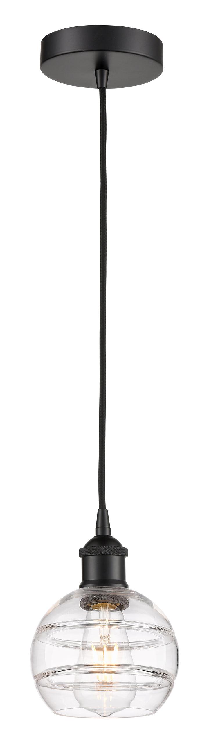 Innovations Lighting Rochester 6" Mini Pendant - Matte Black Mini-Pendants Innovations Lighting   