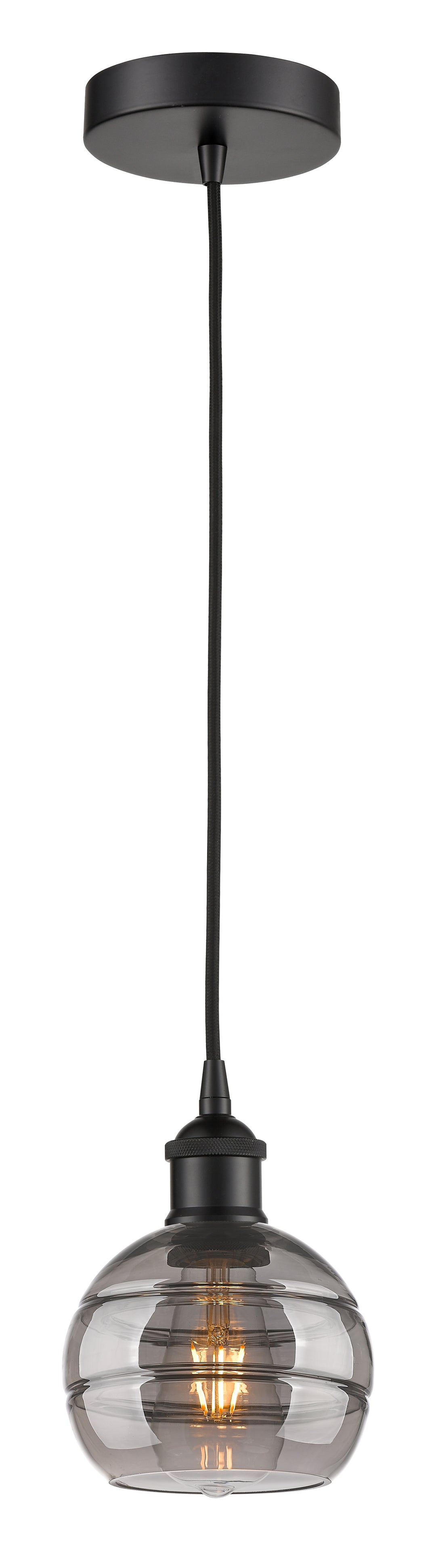 Innovations Lighting Rochester 6" Mini Pendant - Matte Black Mini-Pendants Innovations Lighting   