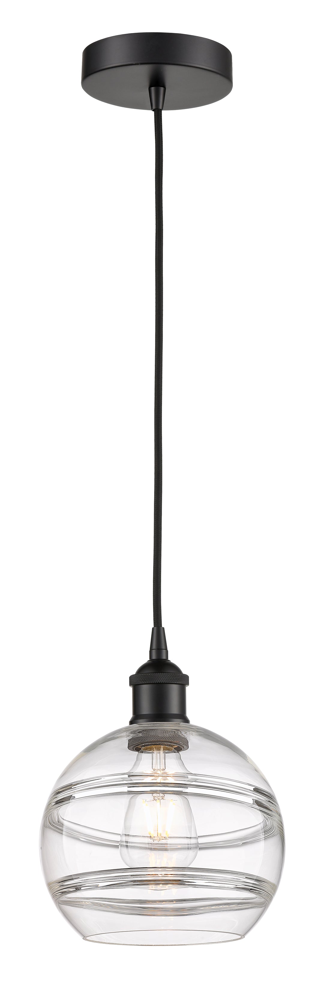 Innovations Lighting Rochester 8" Mini Pendant - Matte Black