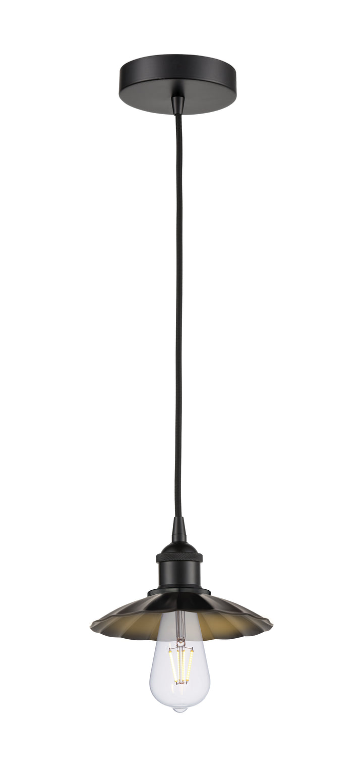 Innovations Lighting Scallop 7.5" Mini Pendant - Matte Black Mini-Pendants Innovations Lighting   